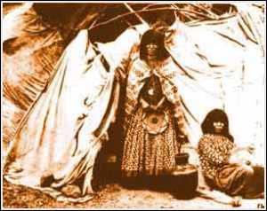 Apache woman and child